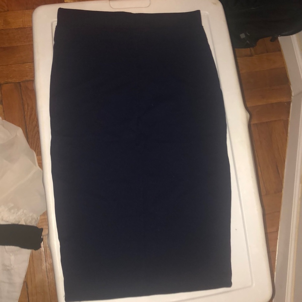 Dark blue pencil skirt